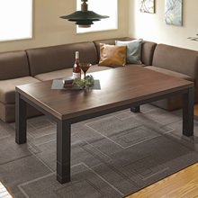 ３段階伸長式　天然木こたつテーブル　120ｘ80cm ウォールナットブラウン 暮らしの幅が広がる 天然木ウォールナット材3段階伸長式 こたつ