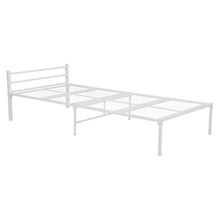 シンプルなデザインで使いやすいコンパクトサイズ シングルベッド (ホワイト)