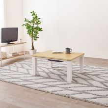 コンパクトなのに足元広々なシンプル長方形 カジュアルコタツ (ナチュラル)
