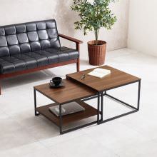 レイアウト自由自在な ネストテーブル (ブラウン)