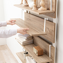 奥行きを有効活用できるスライド式大容量収納 ダブルスライドラック