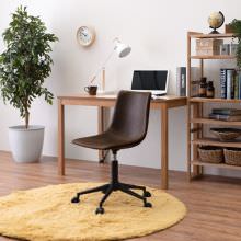 デザインと機能性を兼ね備えた キャスター付き昇降チェア (丸型/ダーク