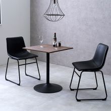 シンプルで美しく癒しの空間を演出できる カフェテーブル (角型/ブラウン)