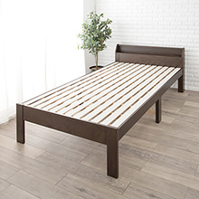 温かみのある天然木パイン材使用 階段付き木製ロフトベッド