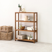 厚みを持たせた頑丈構造 ラック (ライトブラウン）