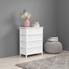 アンティーク調のデザインで大人かわいいテイスト チェスト (ホワイト