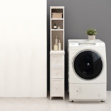 可愛いらしくて収納力も抜群 チェスト 幅25cm (アンティークホワイト)