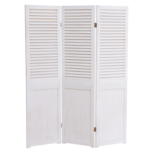 アンティークテイストの天然木でおしゃれに仕切る パーテーション 3連