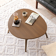 かわいらしいデザインでおしゃれな ローテーブル ホワイトウォッシュの