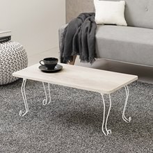 落ち着きのある色味 折れ脚テーブル(角型/ホワイトウォッシュ)