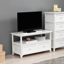 圧迫感のない白が空間をすっきり見せる ホワイトテレビ台 幅72cm