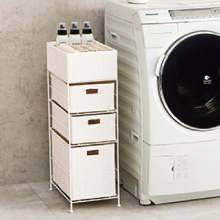 搬入・設置無料]収納力も抜群 キャビネット (アンティークホワイト)の