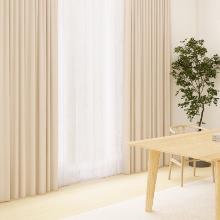 [幅100cm×2枚]柔らかい印象 2級遮光・防炎・形状記憶カーテン アイボリー