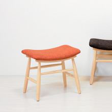 フィットして座りやすいフォルム カーブスツール 2点セット オレンジ