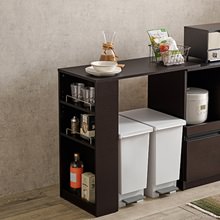 広がる空間カウンター専用オプションテーブル (ダークブラウン) 幅75cm
