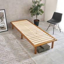 敷布団が使える頑丈すのこ セミシングルベッド (ブラウン)