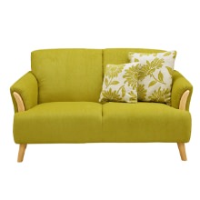 安心感を与える鮮やかな色合い カジュアルデザインソファ 2人掛け グリーン