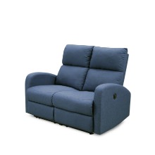 ファブリックネイビー 2人掛けソファ リクライニング　コンパクトソファ ソファ 2人掛け 2人掛けソファ コンパクト ファブリック 2人用