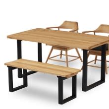 空間に馴染みやすいデザイン 和モダンダイニング テーブル 幅180cm オーク