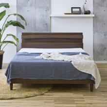 リラックスタイムを過ごせる 多機能デザインベッド 脚付きタイプ (ダブル)