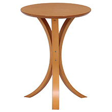 そり返った脚がおしゃれなシンプルデザイン 木製サイドテーブル