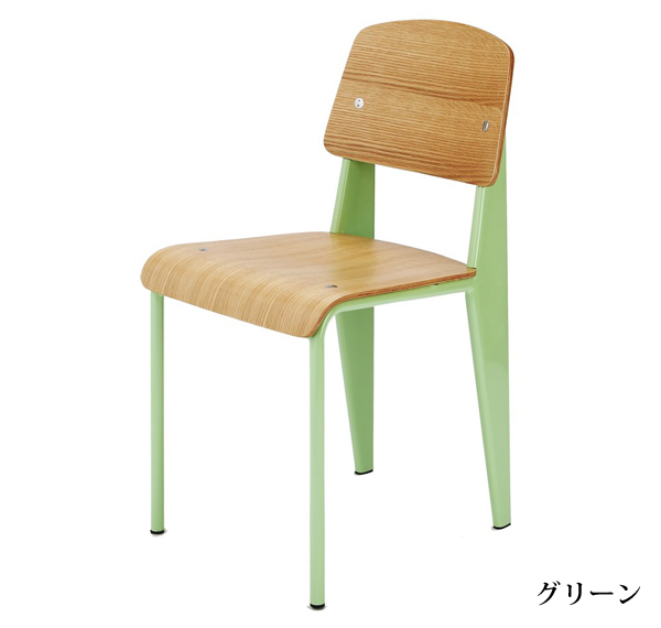 木の質感とカラフルなフレームが可愛らしい ジャン・プルーヴェ