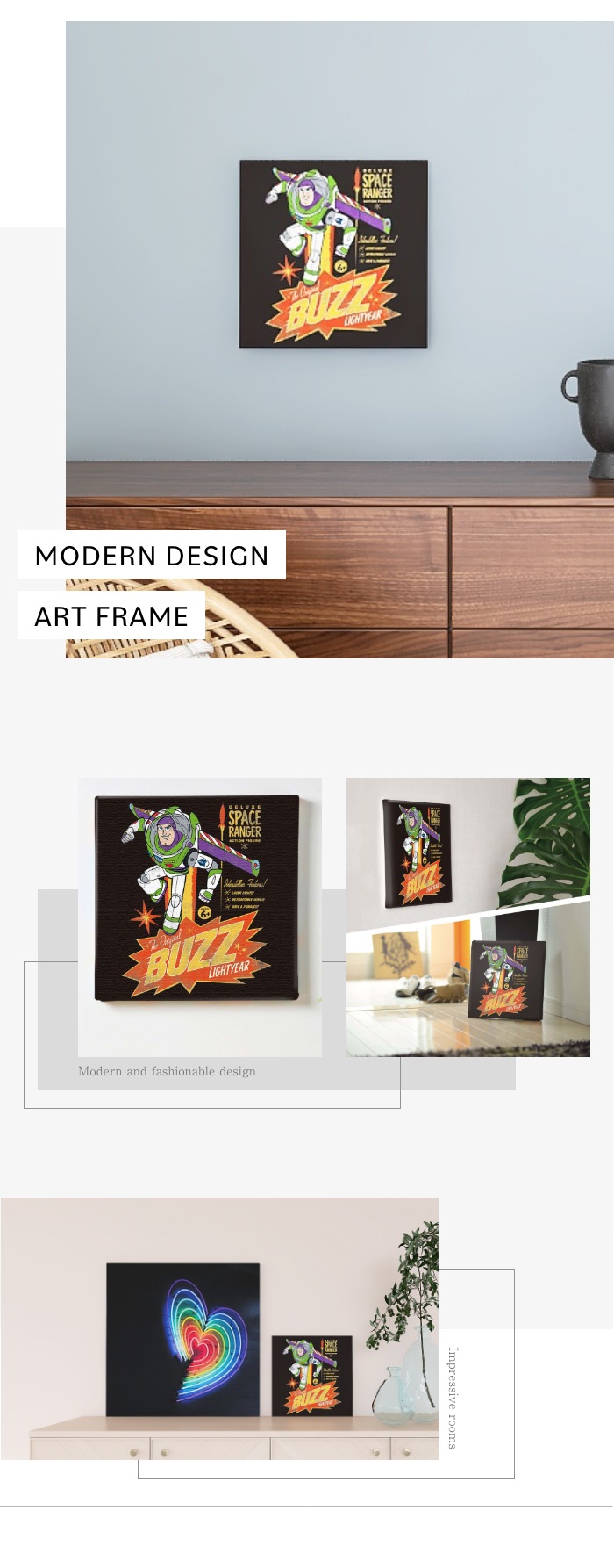 30×30] バズのポスター風デザイン トイ・ストーリーのアート