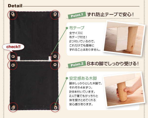 移動がラクラク 分割式マットレスベッド(クイーン)の詳細 移動がラクラク 分割式マットレスベッド(クイーン)の詳細