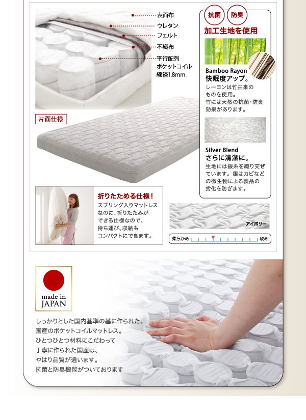 新作特価 システムロフトベッド allamoda 通販  薄型軽量ポケットコイルマットレス付き シングル  :040118762:おしゃれ家具通販 セール好評