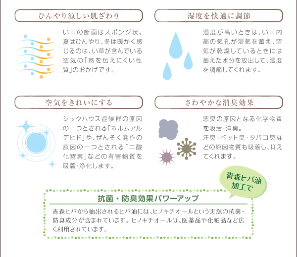 い草ラグの特徴