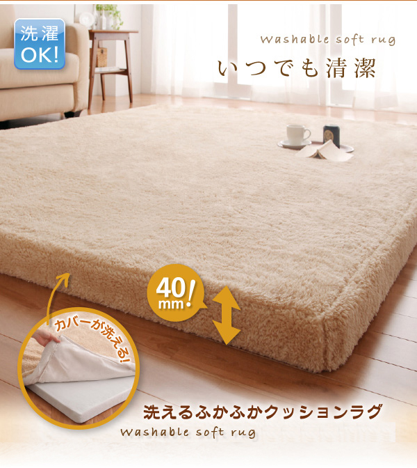 いつでも清潔、カバーリングラグ