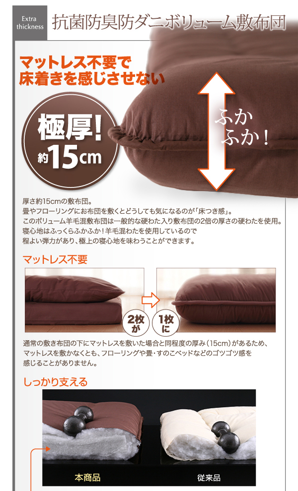 家族で広々快適 デザインすのこファミリーベッド レギュラー丈 (連結