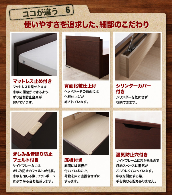 キャンプ用品は全部ここに アウトドア収納跳ね上げベッド (シングル)の 