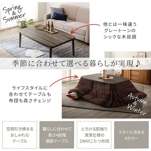 種類4:モカブラウン/ウォールナットブラウン こたつ布団セット 種類4:モカブラウン/ウォールナットブラウン こたつ布団セット