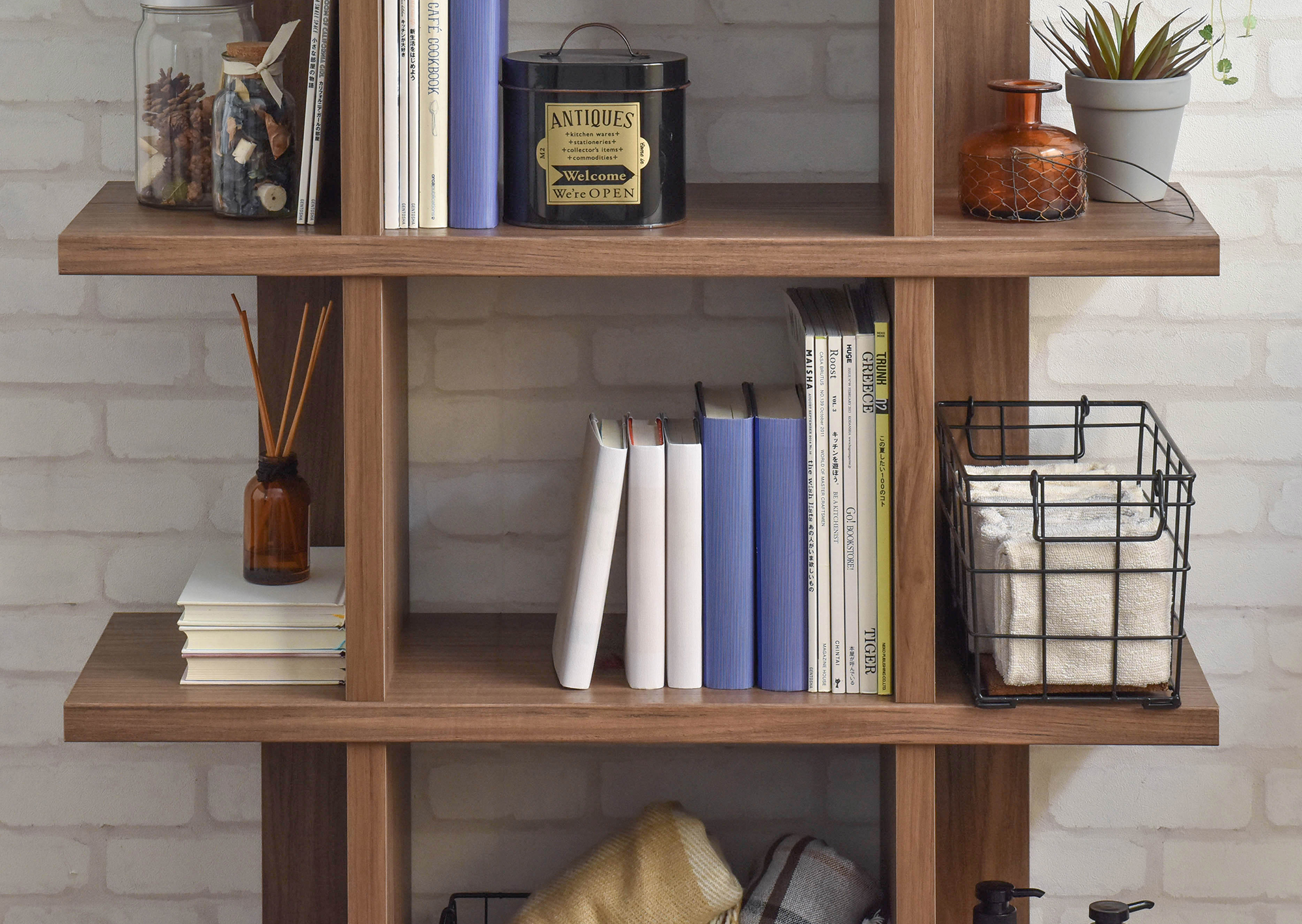 ★本棚★上品なブラウン★美品★ PRODUCT BY DAIMARU 書棚 本棚 オープン書棚 収納棚 大容量 大丸木工 ブラウン