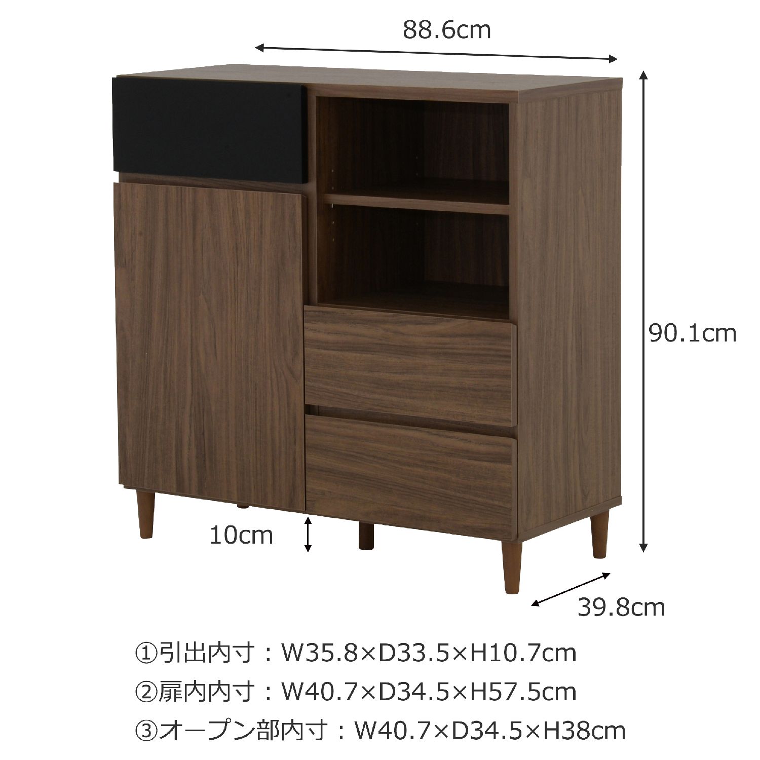 【値下げ】ルーバーキャビネット アウトレット FINE TV BOARD160｜シムススタイル本店｜シンプル