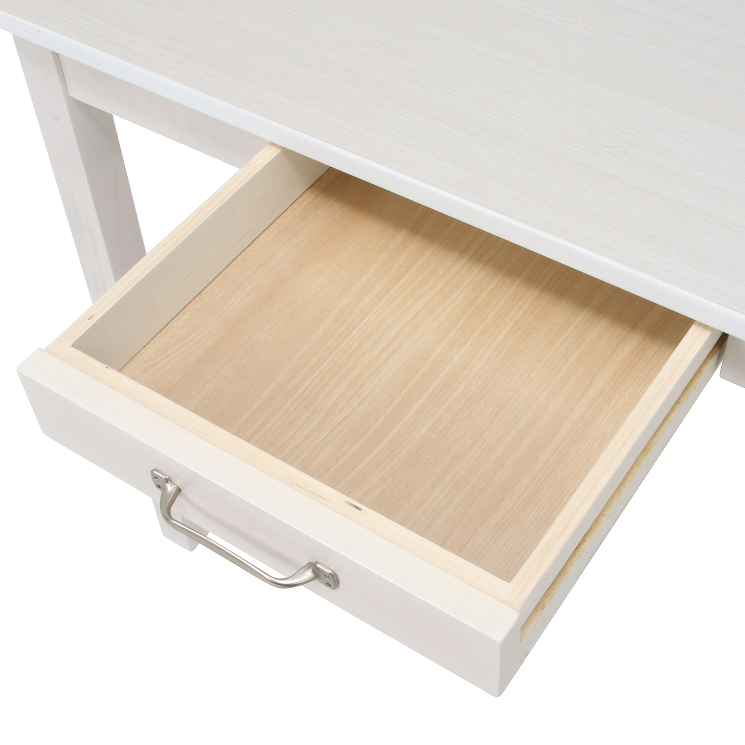 清潔感あふれるシンプルデザイン デスク ホワイトウォッシュの詳細