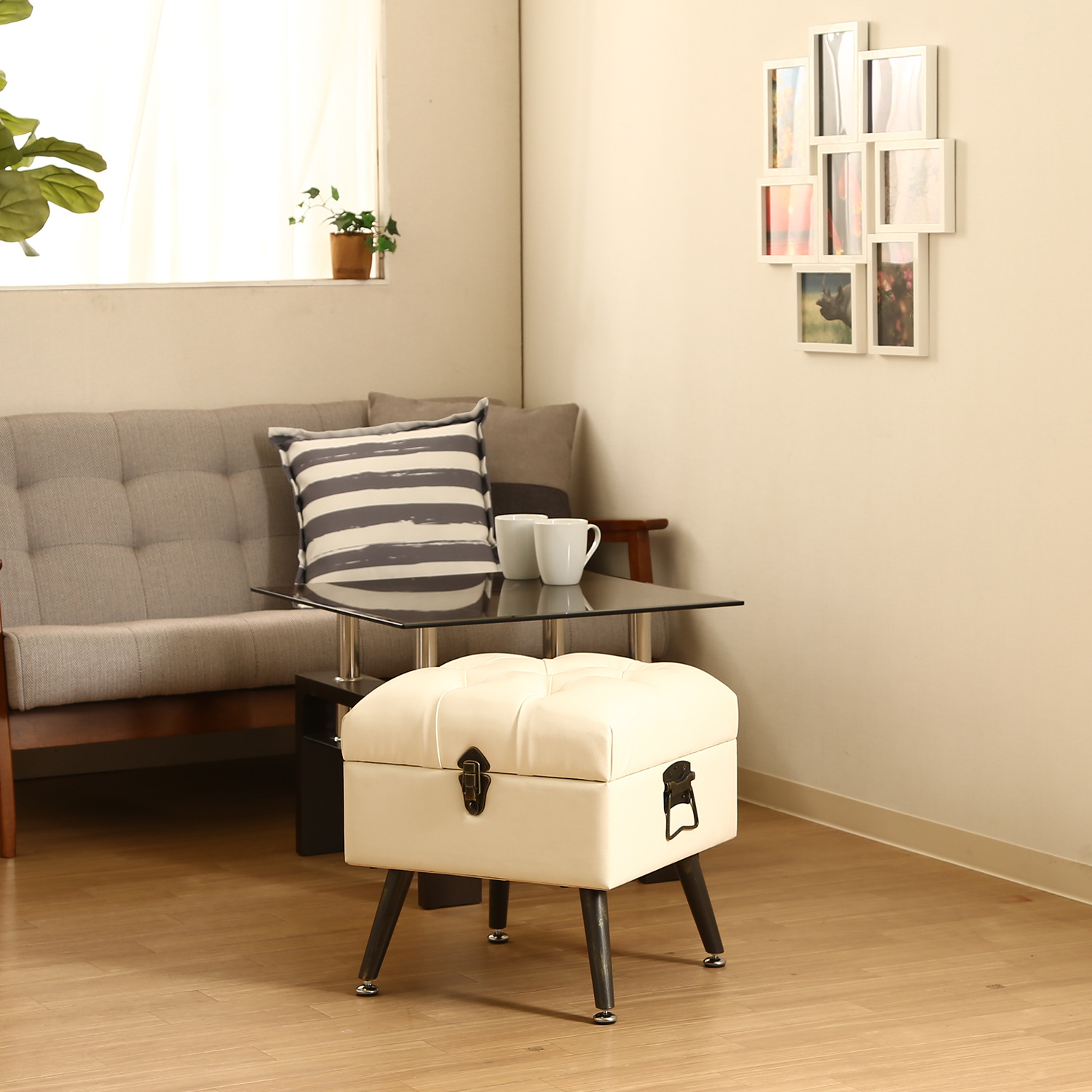 スツール 収納 おしゃれ 60幅 収納ボックス 腰掛け フタ付き アンティーク 収納ケース 椅子 トランク型 トランク風スツール 収納スツール