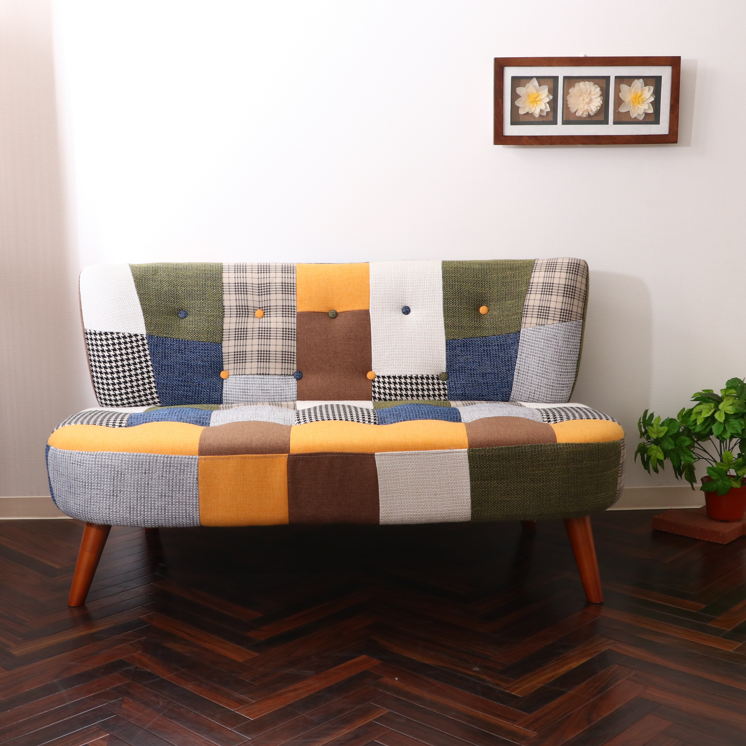 ★パッチワークデザインチェアー ダークグレー 椅子 イス スツール パッチワーク ☆パッチワークデザインチェアー ダークグレー 椅子 イス スツール