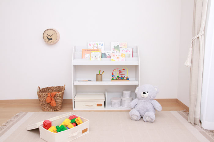 ブックラック 幅80cm (オークホワイト)