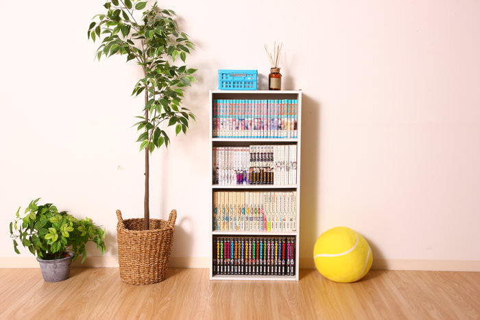 BOOK&DVDラック ホワイト