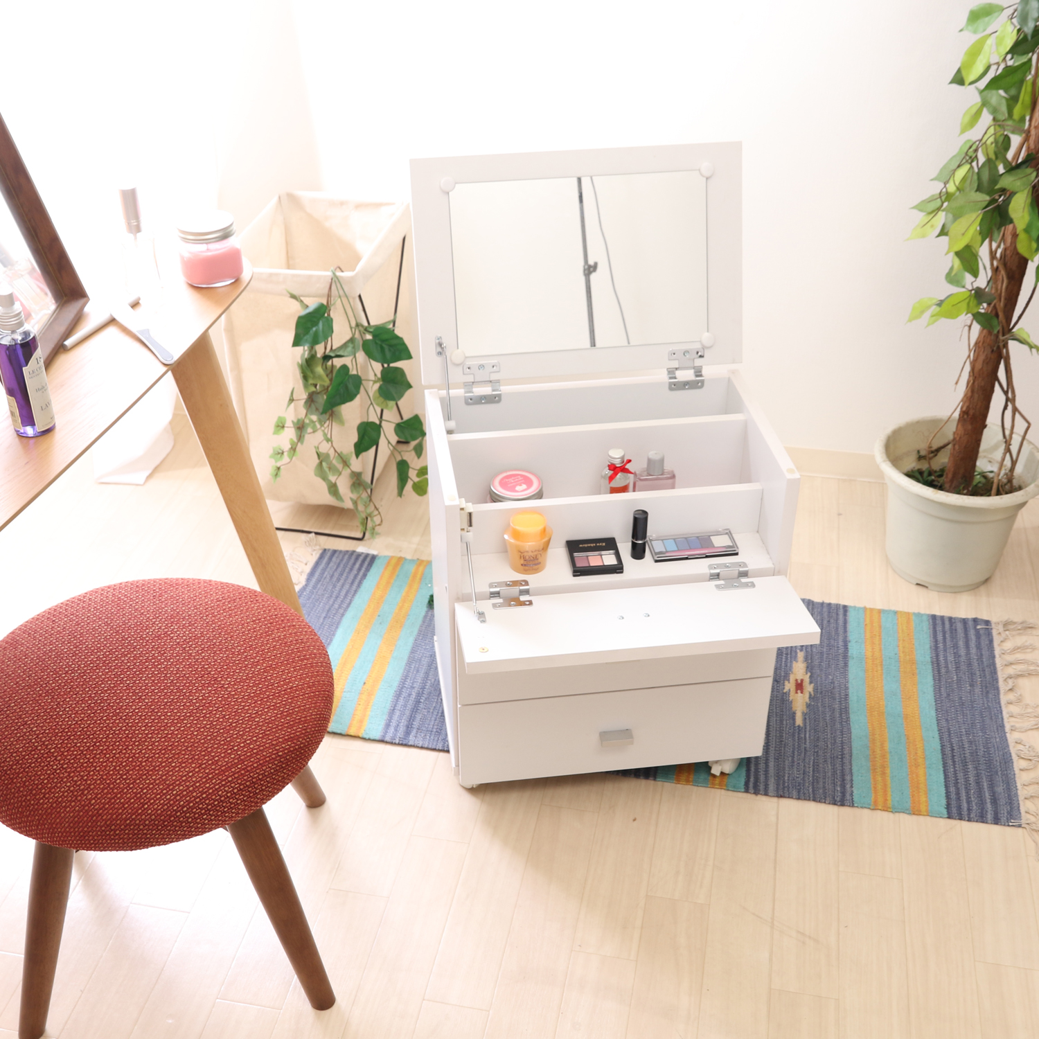 木製ドレッサー ホワイト