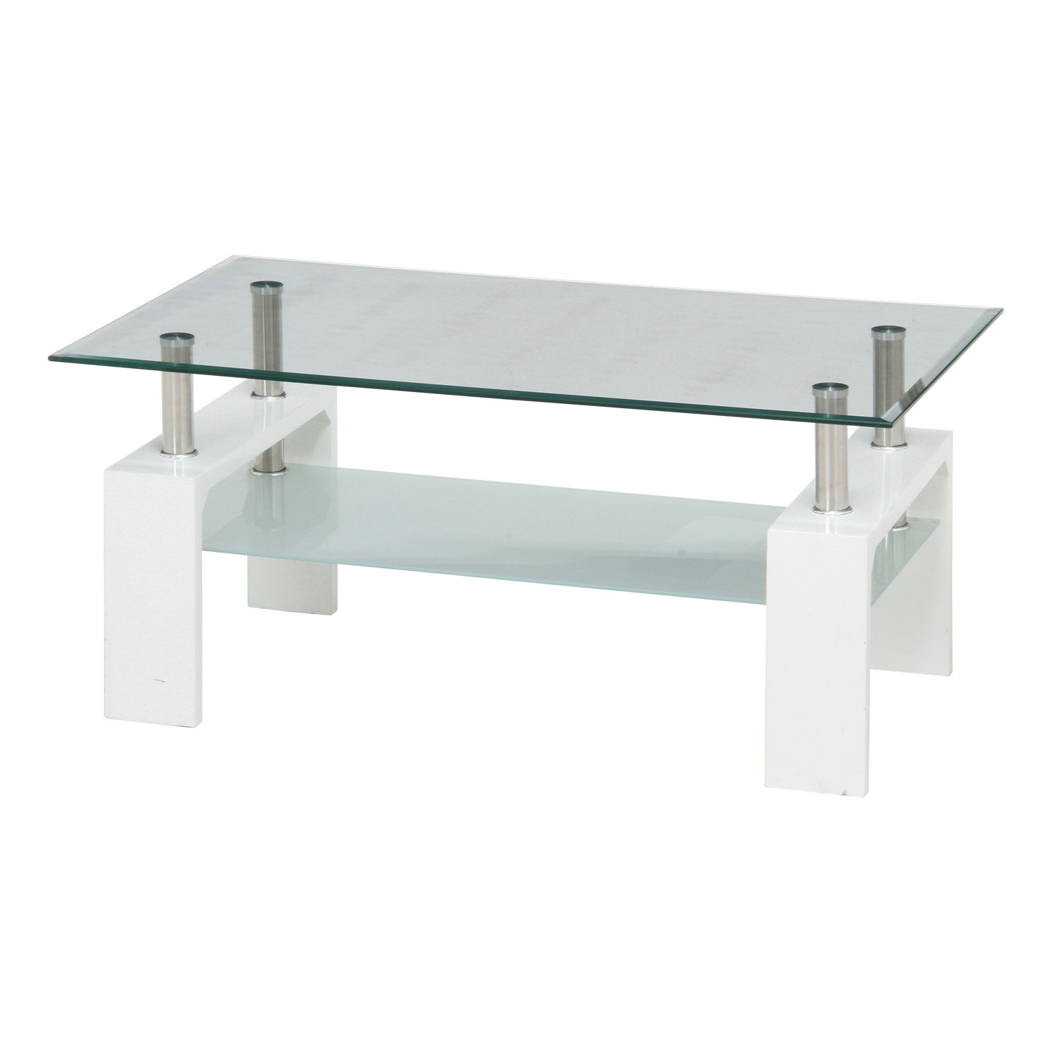 透き通ったガラス天板が広々とした空間を演出 センターテーブルの詳細