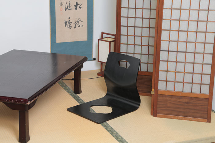 [4個セット] 和座イス ブラック