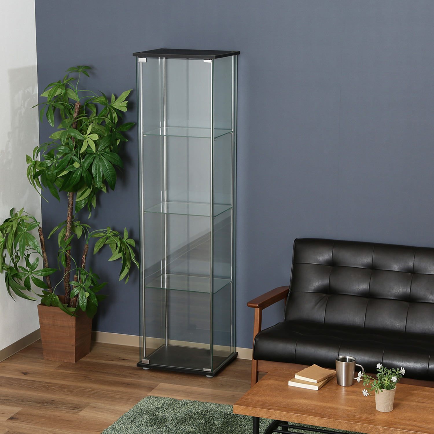 自慢のコレクションを美しく飾る ガラスコレクションケース 4段の詳細