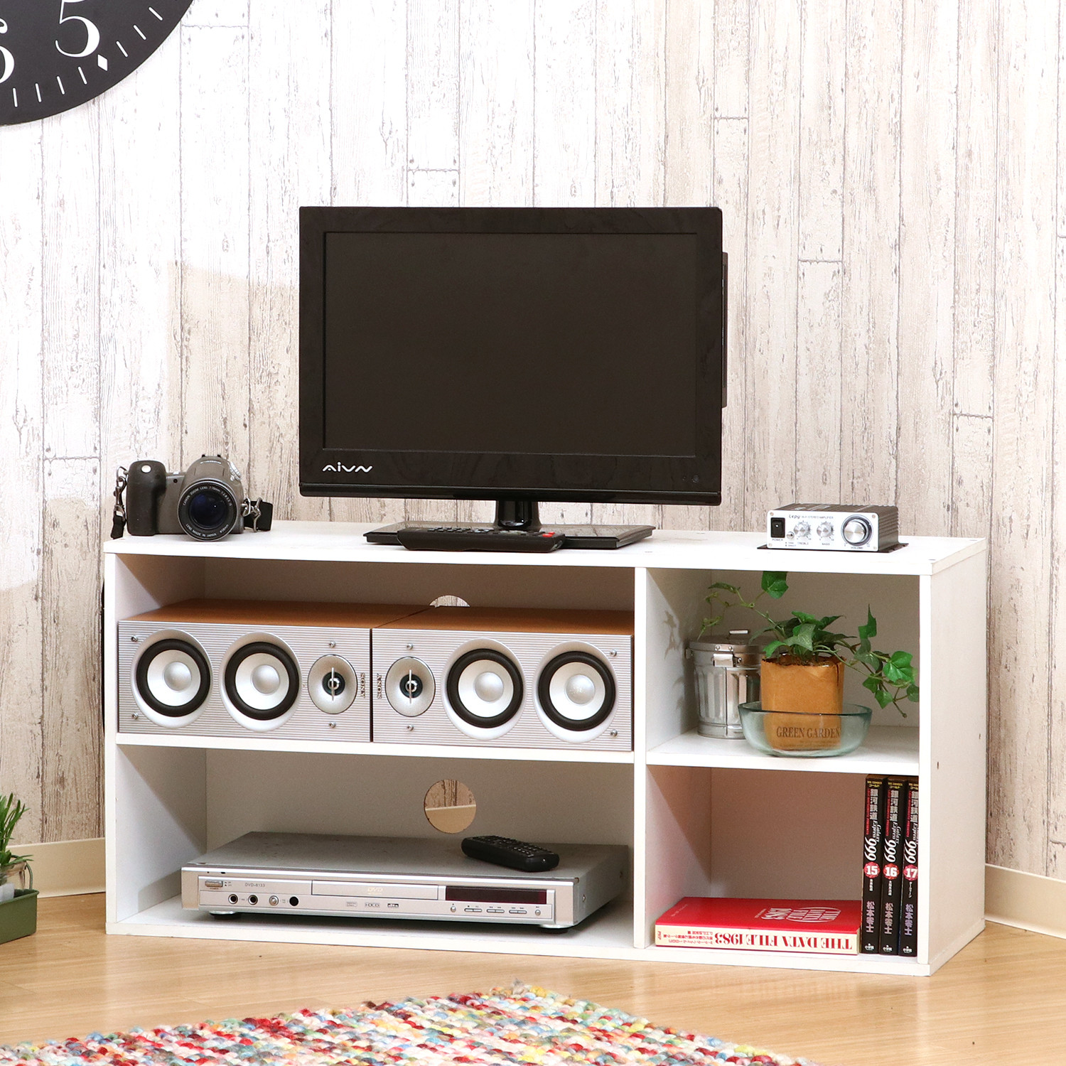 TVラック 幅89cm ホワイト