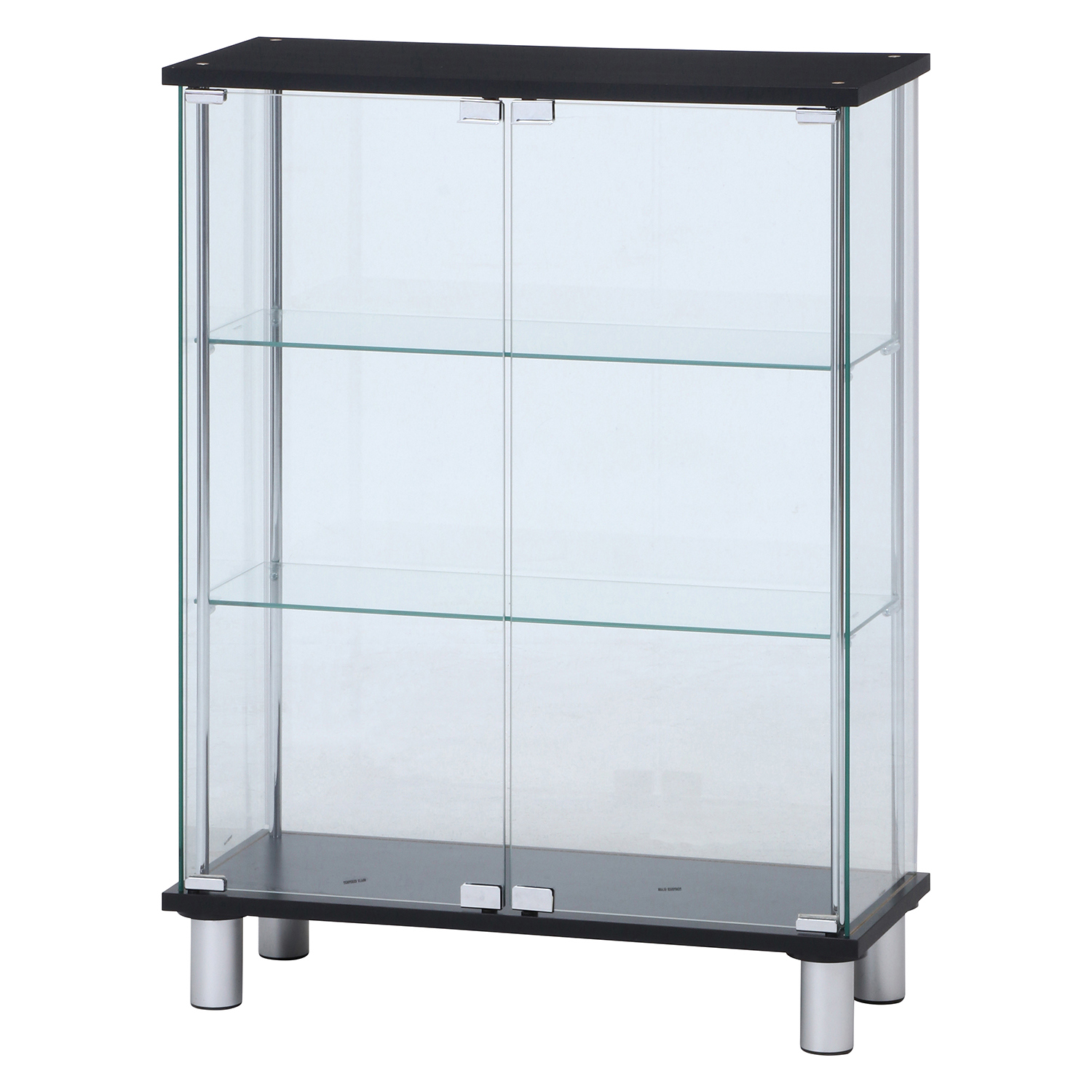 大切なコレクションを美しく飾る ガラスディスプレイケース3段 ワイド