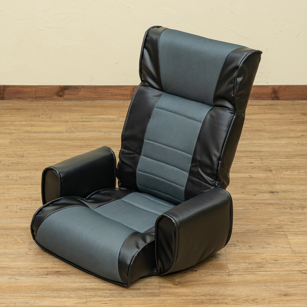 7段階の角度調節機能でラクな姿勢が保てる メッシュ肘付座椅子の詳細