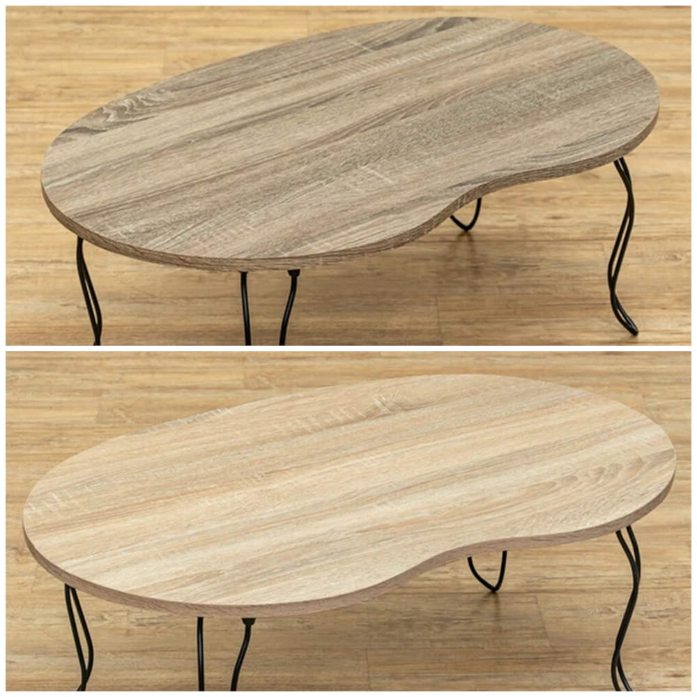 送料無料】ビーンズテーブル140cm ウォールナット材 ブラウン