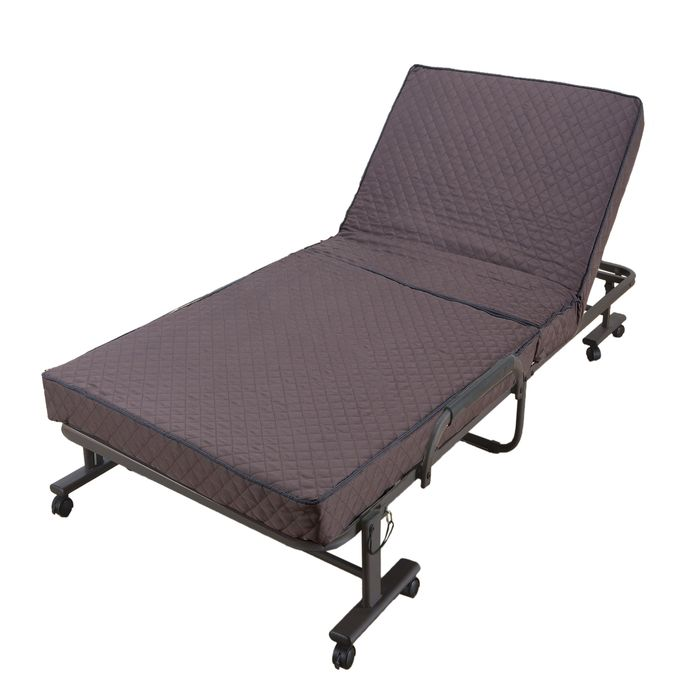 コンパクト折りたたみベッド シングル ブラウン